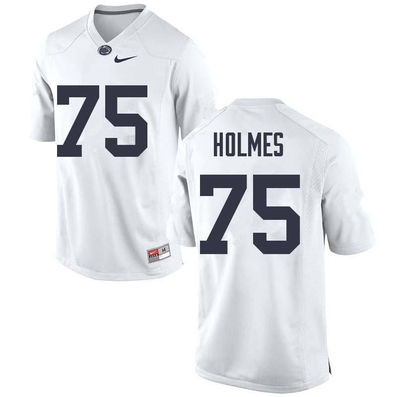 Men #75 Deslin Holmes Penn State Nittany Lions College Football Jerseys Sale-White